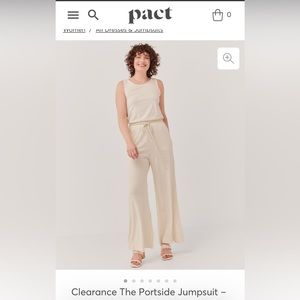 Pact Women’s BLUE Portside Cotton Jumpsuit